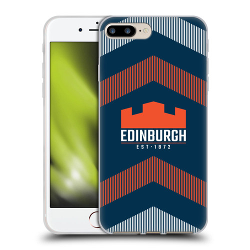 Edinburgh Rugby Logo Art Lines Soft Gel Case for Apple iPhone 7 Plus / iPhone 8 Plus