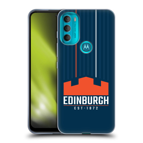 Edinburgh Rugby Logo Art Vertical Stripes Soft Gel Case for Motorola Moto G71 5G