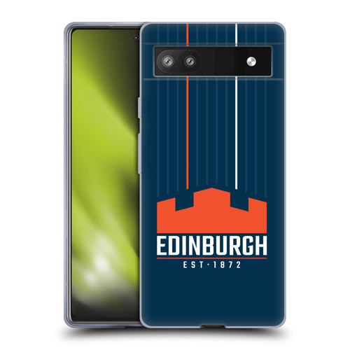 Edinburgh Rugby Logo Art Vertical Stripes Soft Gel Case for Google Pixel 6a