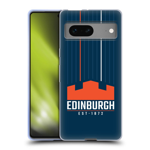 Edinburgh Rugby Logo Art Vertical Stripes Soft Gel Case for Google Pixel 7