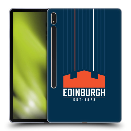 Edinburgh Rugby Logo Art Vertical Stripes Soft Gel Case for Samsung Galaxy Tab S8 Plus