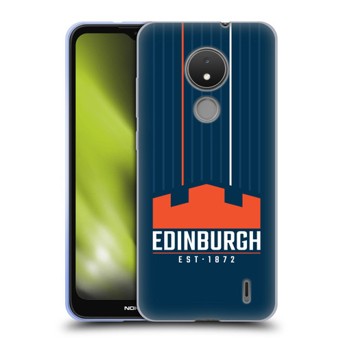 Edinburgh Rugby Logo Art Vertical Stripes Soft Gel Case for Nokia C21