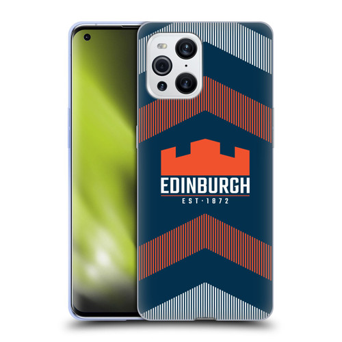 Edinburgh Rugby Logo Art Lines Soft Gel Case for OPPO Find X3 / Pro