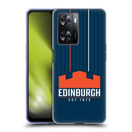 Edinburgh Rugby Logo Art Vertical Stripes Soft Gel Case for OPPO A57s