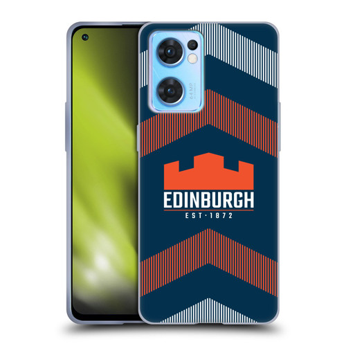 Edinburgh Rugby Logo Art Lines Soft Gel Case for OPPO Reno7 5G / Find X5 Lite