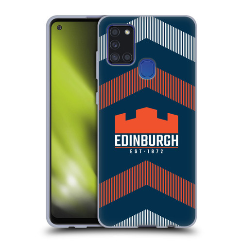 Edinburgh Rugby Logo Art Lines Soft Gel Case for Samsung Galaxy A21s (2020)