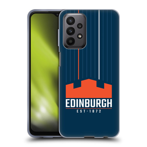 Edinburgh Rugby Logo Art Vertical Stripes Soft Gel Case for Samsung Galaxy A23 / 5G (2022)