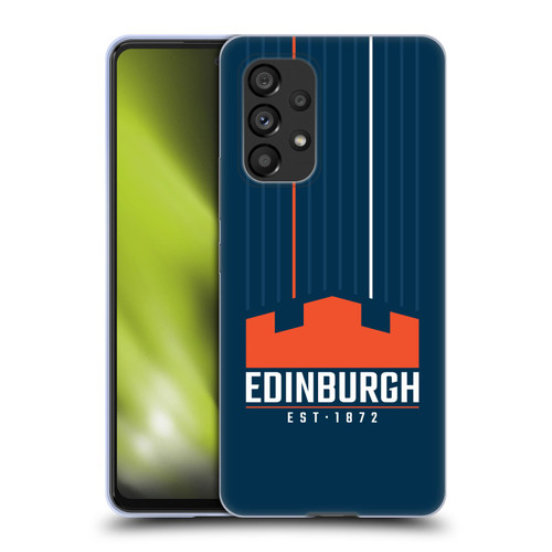 Edinburgh Rugby Logo Art Vertical Stripes Soft Gel Case for Samsung Galaxy A53 5G (2022)