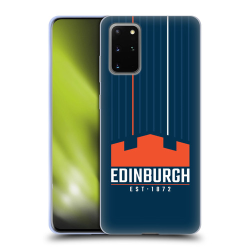 Edinburgh Rugby Logo Art Vertical Stripes Soft Gel Case for Samsung Galaxy S20+ / S20+ 5G