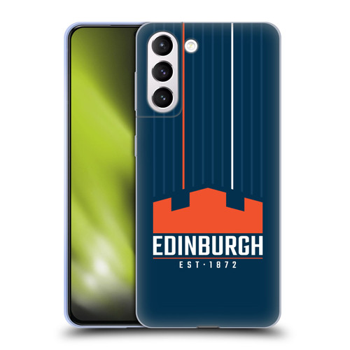 Edinburgh Rugby Logo Art Vertical Stripes Soft Gel Case for Samsung Galaxy S21+ 5G