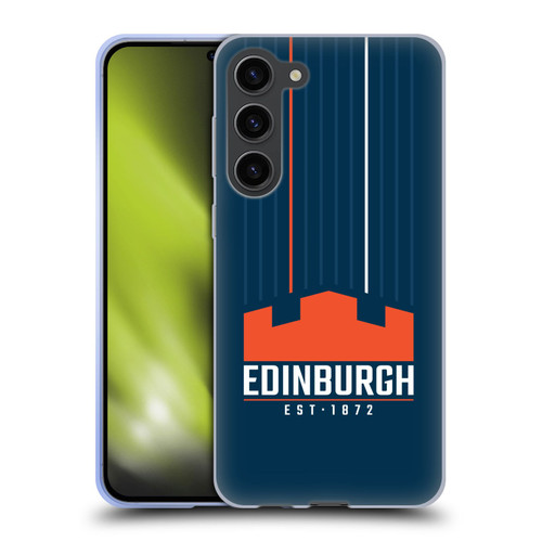Edinburgh Rugby Logo Art Vertical Stripes Soft Gel Case for Samsung Galaxy S23+ 5G