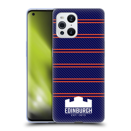 Edinburgh Rugby Logo 2 Stripes Soft Gel Case for OPPO Find X3 / Pro