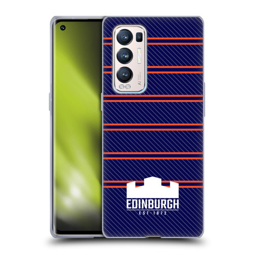 Edinburgh Rugby Logo 2 Stripes Soft Gel Case for OPPO Find X3 Neo / Reno5 Pro+ 5G