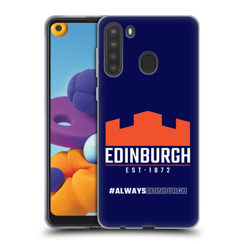 Edinburgh Rugby Logo 2 Always Edinburgh Soft Gel Case for Samsung Galaxy A21 (2020)