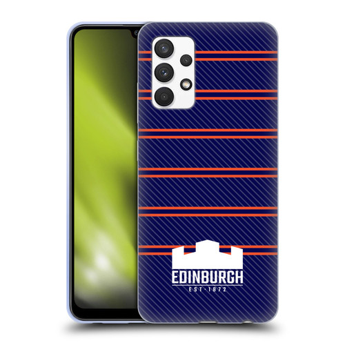 Edinburgh Rugby Logo 2 Stripes Soft Gel Case for Samsung Galaxy A32 (2021)