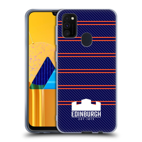 Edinburgh Rugby Logo 2 Stripes Soft Gel Case for Samsung Galaxy M30s (2019)/M21 (2020)
