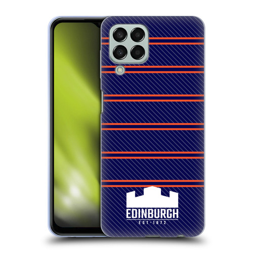 Edinburgh Rugby Logo 2 Stripes Soft Gel Case for Samsung Galaxy M33 (2022)
