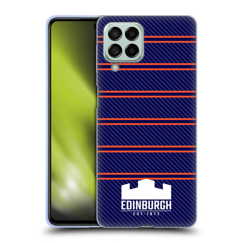 Edinburgh Rugby Logo 2 Stripes Soft Gel Case for Samsung Galaxy M53 (2022)