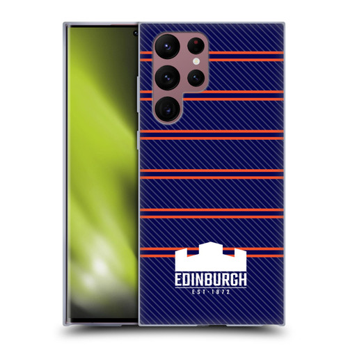 Edinburgh Rugby Logo 2 Stripes Soft Gel Case for Samsung Galaxy S22 Ultra 5G