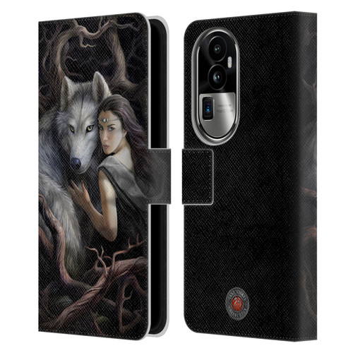 Anne Stokes Wolves 2 Soul Bond Leather Book Wallet Case Cover For OPPO Reno10 Pro+