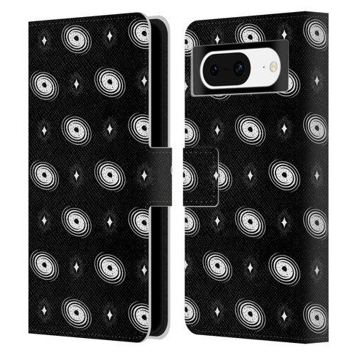 Haroulita Celestial Black And White Galaxy Leather Book Wallet Case Cover For Google Pixel 8