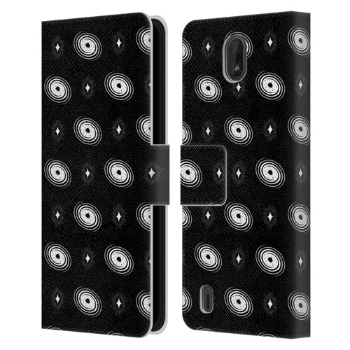 Haroulita Celestial Black And White Galaxy Leather Book Wallet Case Cover For Nokia C01 Plus/C1 2nd Edition