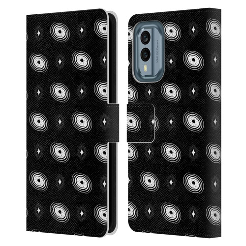 Haroulita Celestial Black And White Galaxy Leather Book Wallet Case Cover For Nokia X30