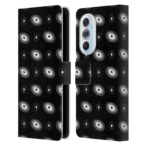 Haroulita Celestial Black And White Galaxy Leather Book Wallet Case Cover For Motorola Edge X30