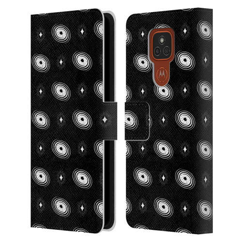 Haroulita Celestial Black And White Galaxy Leather Book Wallet Case Cover For Motorola Moto E7 Plus