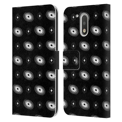 Haroulita Celestial Black And White Galaxy Leather Book Wallet Case Cover For Motorola Moto G41