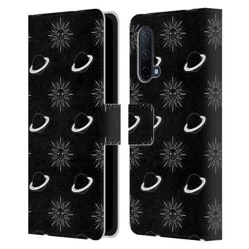 Haroulita Celestial Black And White Planet And Sun Leather Book Wallet Case Cover For OnePlus Nord CE 5G