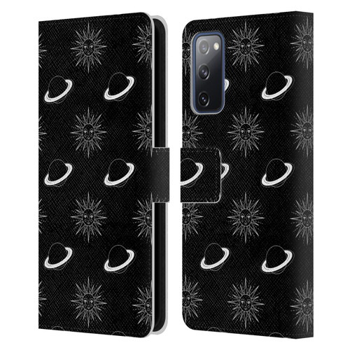 Haroulita Celestial Black And White Planet And Sun Leather Book Wallet Case Cover For Samsung Galaxy S20 FE / 5G
