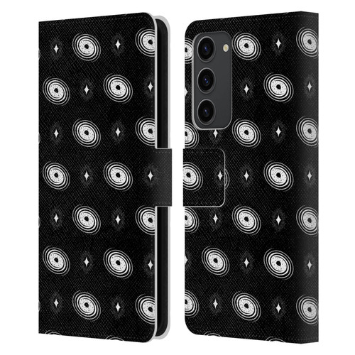 Haroulita Celestial Black And White Galaxy Leather Book Wallet Case Cover For Samsung Galaxy S23+ 5G