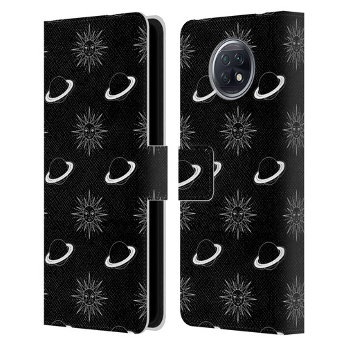 Haroulita Celestial Black And White Planet And Sun Leather Book Wallet Case Cover For Xiaomi Redmi Note 9T 5G