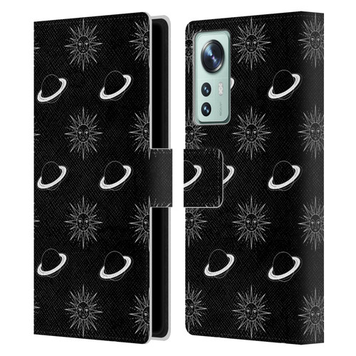 Haroulita Celestial Black And White Planet And Sun Leather Book Wallet Case Cover For Xiaomi 12