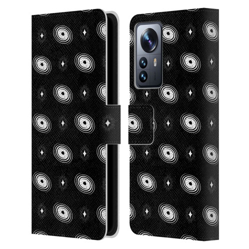 Haroulita Celestial Black And White Galaxy Leather Book Wallet Case Cover For Xiaomi 12 Pro