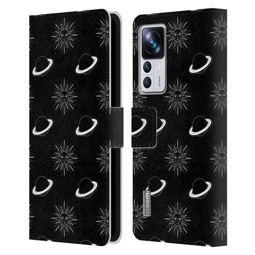 Haroulita Celestial Black And White Planet And Sun Leather Book Wallet Case Cover For Xiaomi 12T Pro