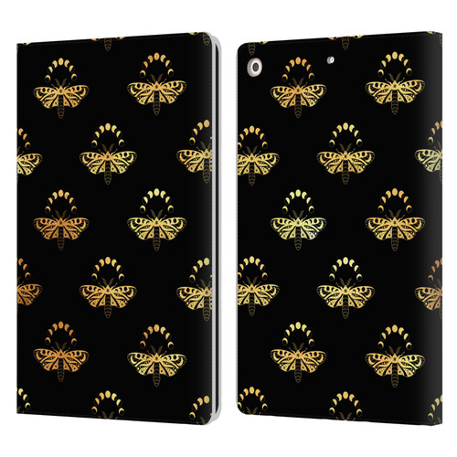 Haroulita Celestial Gold Butterfly Leather Book Wallet Case Cover For Apple iPad 10.2 2019/2020/2021