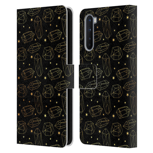 Haroulita Celestial Gold Prism Leather Book Wallet Case Cover For OnePlus Nord 5G