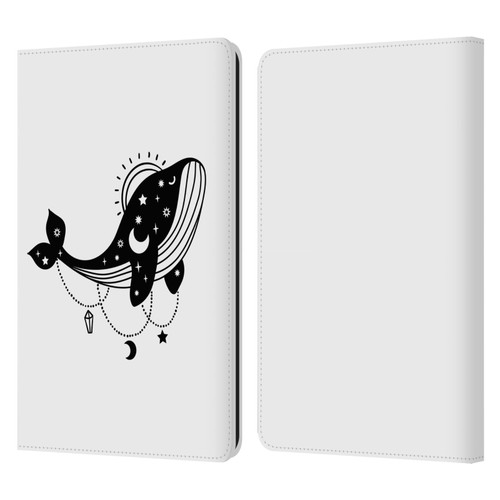 Haroulita Celestial Tattoo Whale Leather Book Wallet Case Cover For Amazon Kindle Paperwhite 1 / 2 / 3