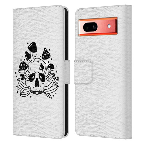 Haroulita Celestial Tattoo Skull Leather Book Wallet Case Cover For Google Pixel 7a