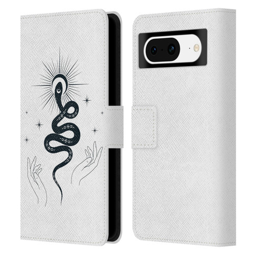 Haroulita Celestial Tattoo Snake Leather Book Wallet Case Cover For Google Pixel 8
