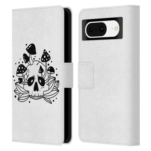 Haroulita Celestial Tattoo Skull Leather Book Wallet Case Cover For Google Pixel 8