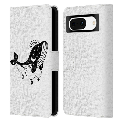 Haroulita Celestial Tattoo Whale Leather Book Wallet Case Cover For Google Pixel 8
