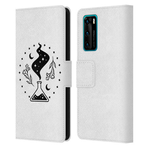 Haroulita Celestial Tattoo Potion Leather Book Wallet Case Cover For Huawei P40 5G