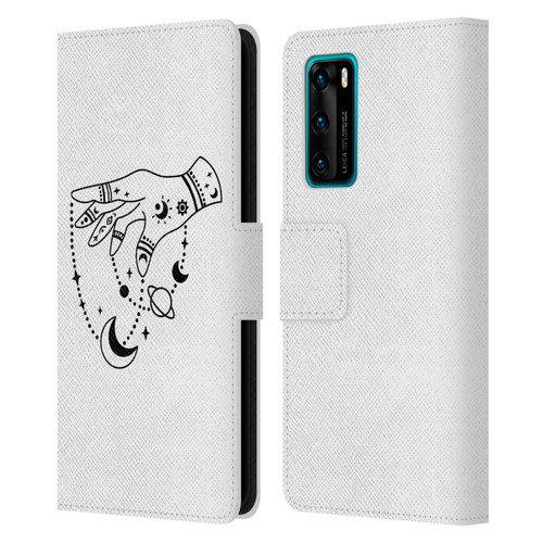 Haroulita Celestial Tattoo Puppet Universe Leather Book Wallet Case Cover For Huawei P40 5G
