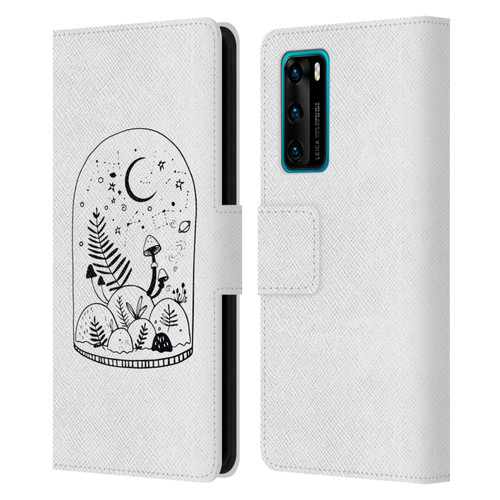 Haroulita Celestial Tattoo Terrarium Leather Book Wallet Case Cover For Huawei P40 5G