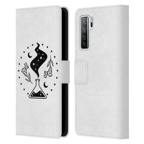 Haroulita Celestial Tattoo Potion Leather Book Wallet Case Cover For Huawei Nova 7 SE/P40 Lite 5G