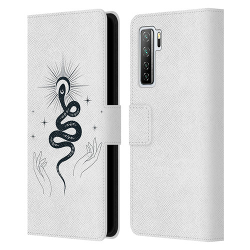 Haroulita Celestial Tattoo Snake Leather Book Wallet Case Cover For Huawei Nova 7 SE/P40 Lite 5G