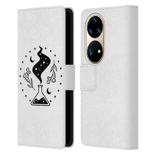 Haroulita Celestial Tattoo Potion Leather Book Wallet Case Cover For Huawei P50 Pro